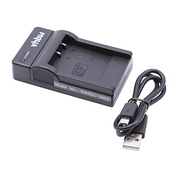 vhbw Chargeur USB de batterie compatible avec Sanyo Xacti VPC-CG6, VPC-CG9, VPC-CG65, VPC-E6 EX batterie appareil photo digital, DSLR, action cam