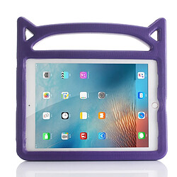 Wewoo Coque Violet pour iPad 9.7 2018 & 9.7 2017 et Air & Air 2 Universel en forme d'oreille en de chat EVA Bumper Housse de protection avec poignée support