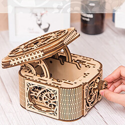 Acheter DIY Creative 3D Puzzle en bois Boîte à bijoux cadeau d'assemblage pour enfant adulte - Beige