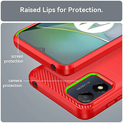 Avis Htdmobiles Coque pour Motorola Moto E13 - housse etui silicone gel carbone + film ecran - ROUGE