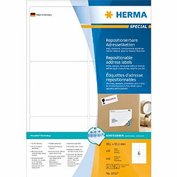 Herma 10317 Étiquettes movables/amovibles 99,1 x 93,1 A4 600 pièces Blanc