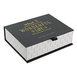 Avis The Home Deco Factory Coffret 6 bougies à la vanille "A wonderful life" Noir.