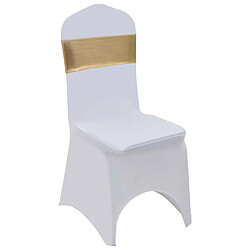 Decoshop26 Ruban élastique de chaise 25 pièces avec boucle à diamants Doré DEC022458