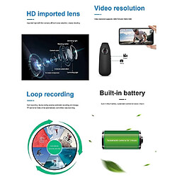 Acheter Chrono Caméra cachée Full HD 1080p, enregistrement en boucle, détection de mouvement, fonction d'enregistrement(Noir)