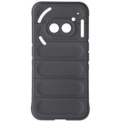 Avizar Coque pour Nothing Phone 2a et 2a Plus Antichoc Silicone texturé 3D Gris Foncé 