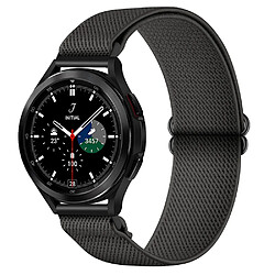 Bracelet en nylon élastique réglable en tissu à boucle solo tressée de 22 mm gris foncé pour votre Samsung Galaxy Watch 46mm