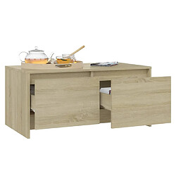 Avis vidaXL Table basse chêne sonoma 90x50x41,5 cm bois d'ingénierie