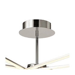 Inspired Star Semi Flush, 42W LED, 3000K, 3700lm, Argent/Acrylique Givré/Chrome Poli, 3 ans de Garantie pas cher