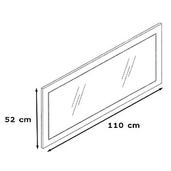 Mpc Miroir Laqué Violet 110 Cm