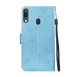 Avis Wewoo Housse Coque Étui en cuir multifonctionnel avec rabat horizontal fente pour carte et support Galaxy A30 bleu ciel