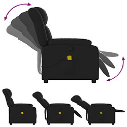 Acheter vidaXL Fauteuil de massage inclinable Noir Similicuir