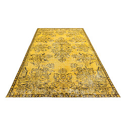 Vidal Tapis de laine 284x160 jaune Ultra Vintage pas cher