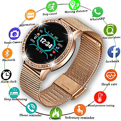 Universal Montres intelligentes Femmes Hommes Fréquence cardiaque Pression artérielle Exercice Montres multifonctionnelles Fitness Tracker Mode Montres intelligentes Montres intelligentes (bande dorée)