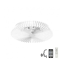 Luminaire Center Plafonnier ventilateur Himalaya blanc 1 ampoule 18,6cm