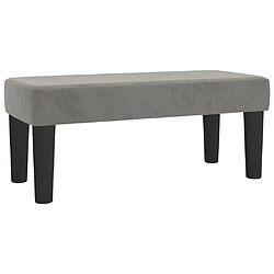 Maison Chic Lit adulte- Lit + matelas,Sommier à lattes de lit et matelas gris clair 120x190cm velours -GKD94839 pas cher