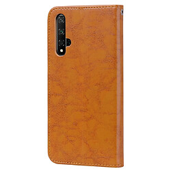 Avis Wewoo Housse Coque Business Style Oil Wax Texture en cuir à rabat horizontal pour Huawei Honor 20avec support et fentes cartes et portefeuille marron