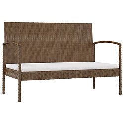 Avis Maison Chic Salon de jardin 8 pcs + coussins - Mobilier/Meubles de jardin - Table et chaises d'extérieur résine tressée marron -MN73453