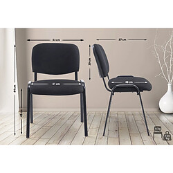 Non Chaise visiteur Ken XL tissu