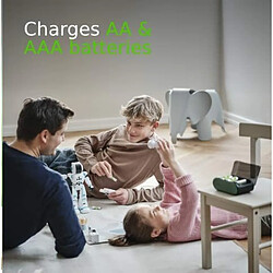 Chargeur 2 Piles Rechargeables AA et AAA avec 2 Piles Rechargeables AA 2100 mAh NiMH incluses | GP RECYKO | Chargeur USB Rapide pas cher