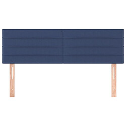 Avis Maison Chic Lot de 2 Têtes de lit design Bleu pour chambre - Décoration de lit 72x5x78/88 cm Tissu -MN55392