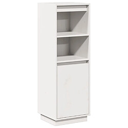 vidaXL Buffet haut Blanc 37x34x110 cm Bois massif de pin