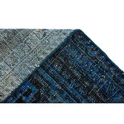 Vidal Tapis de laine 124x75 Bleu Vintage Royal pas cher