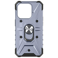 Avizar Coque Bague pour iPhone 15 Plus Bumper Antichoc Série ArmoRing Bump Gris