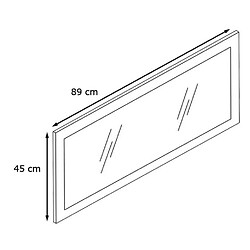 Mpc Miroir Laqué Haute Brillance Violet 89 Cm