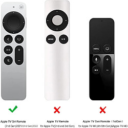 SANAG Silicone Coque Compatible Avec 2022 Apple Tv 4K(3E Generation) / Apple Tv 4K 2021 Siri Telecommande,Antiderapant etui De Protection Remote Caque Case Housse-Noir