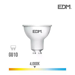 Edm Spot LED GU10 8W Dicroïque équivalent à 70W - Blanc Naturel 4000K