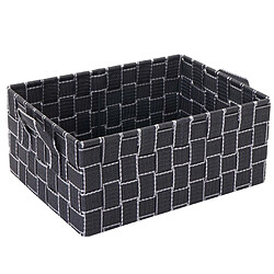 Decoshop26 Ensemble de 4 paniers de rangement panier décoratif 12x28x20cm gris foncé 04_0000608