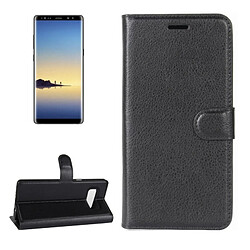 Wewoo Coque noir pour Samsung Galaxy Note 8 Litchi Texture horizontale Flip étui en cuir avec titulaire et fentes cartes porte-monnaie