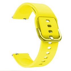 Wewoo Bracelet pour montre connectée Smartwatch de poignet à boucle plaquée électrolysée Galaxy Watch Active Jaune