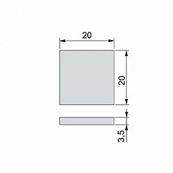 Sachet de 150 patins en feutre adhésifs EMUCA carrés 20 x 20 mm - 2038616