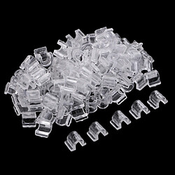 100pcs clair caoutchouc ponyholder perles réglage constatations carré 8x9x12mm