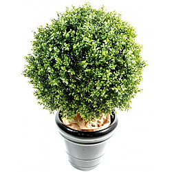 Pegane Plante artificielle haute gamme Spécial extérieur / Buis boule artificiel - Dim : H.120 x D.100 cm