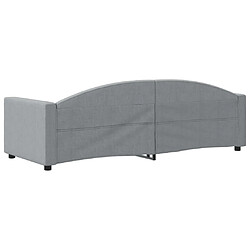 Acheter vidaXL Lit de repos sans matelas gris clair 80x200 cm tissu