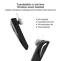 Avis Wewoo Portable Bluetooth 5.0 Translation Headset, prise en charge de plus 20 langues traduction instantanée, pour iPhone, Galaxy, Huawei, Xiaomi, HTC et autres téléphones intelligents (Noir)