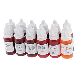 Acheter 12 Couleurs Colorant Alimentaire Nourriture DIY Colorer Savon pour Loisirs Créatifs Mix Couleurs Art Artisanat 10 ML