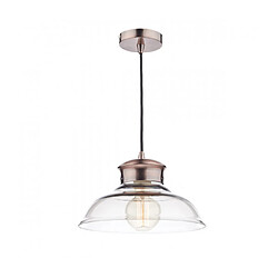 Luminaire Center Suspension Siren Cuivre antique,verre 1 ampoule 18cm