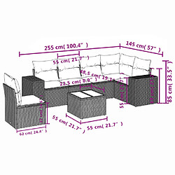 Avis Maison Chic Ensemble Tables et chaises d'extérieur 7pcs avec coussins,Salon de jardin noir résine tressée -GKD810701