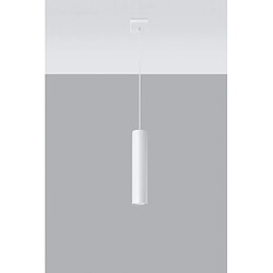 Luminaire Center Suspension LAGOS acier blanc 1 ampoule