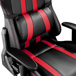 Acheter Helloshop26 Fauteuil de bureau chaise siège sport gamer avec coussin de tête et lombaires noir/rouge 08_0000361