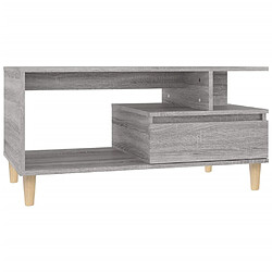 vidaXL Table basse Sonoma gris 90x49x45 cm Bois d'ingénierie