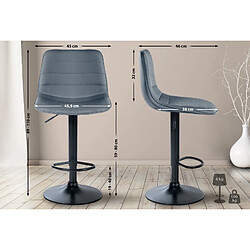 Non Tabouret de bar Lex simili cuir noir