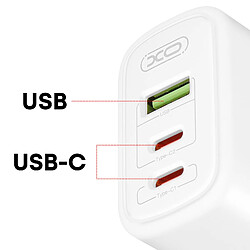 Avis XO Chargeur Secteur iPhone USB et USB-C 65W avec Câble Lightning Blanc