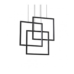 Ideal Lux Suspension LED intégré Frame 1 ampoule Métal,aluminium Noir