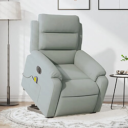 Maison Chic Fauteuil Relax pour salon, Fauteuil inclinable de massage électrique gris clair velours -GKD81025