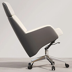 ICONIK INTERIOR Chaise de bureau ergonomique avec roulettes et accoudoirs - Series Blanc pas cher