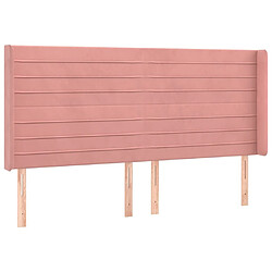 Avis Maison Chic Tête de lit scandinave à LED,meuble de chambre Rose 203x16x118/128 cm Velours -MN98890